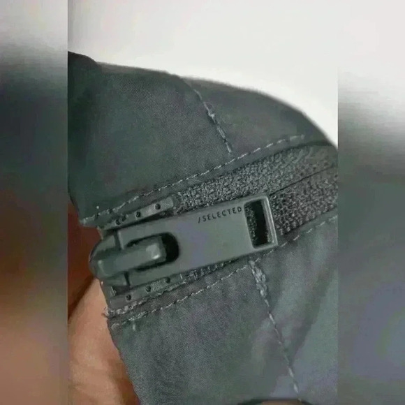 NWT  SELECTED HOMME Blue Recycled Polyester Packable Hooded Wind Jacket Medium - Picture 5 of 13